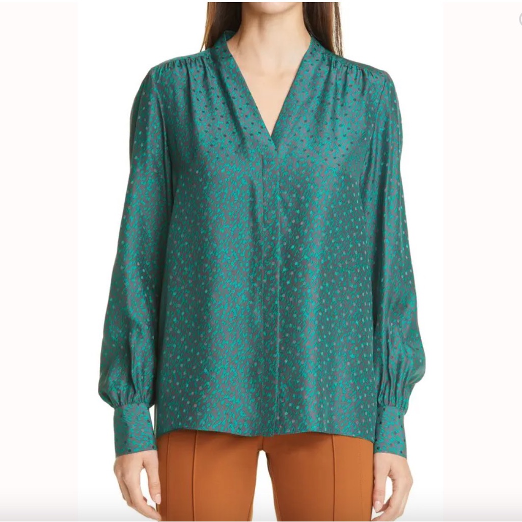 Lafayette 148 Clementine Silk Blouse